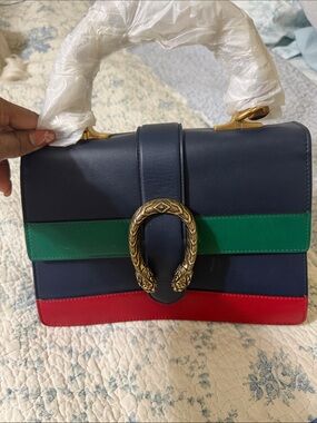 Gucci Dionysus with bamboo handle, Navy, Green & Red